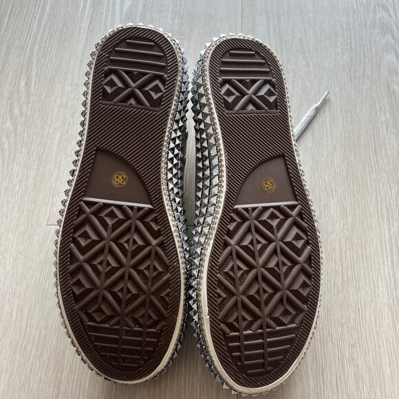 Nan-ku x Free People Cruise Studded Hi-Top Sneakers Size 38 US 8 Womens Gray NEW - Picture 11 of 14